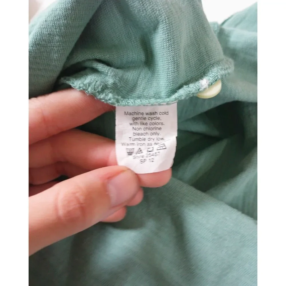 J.Crew Aqua 100% Slub Cotton Polo Shirt XL Men's Coastal Preppy Casual Summer